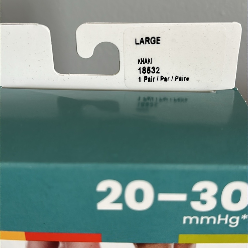 Core Spun Gradient Compression Support Socks - Kh… - image 2